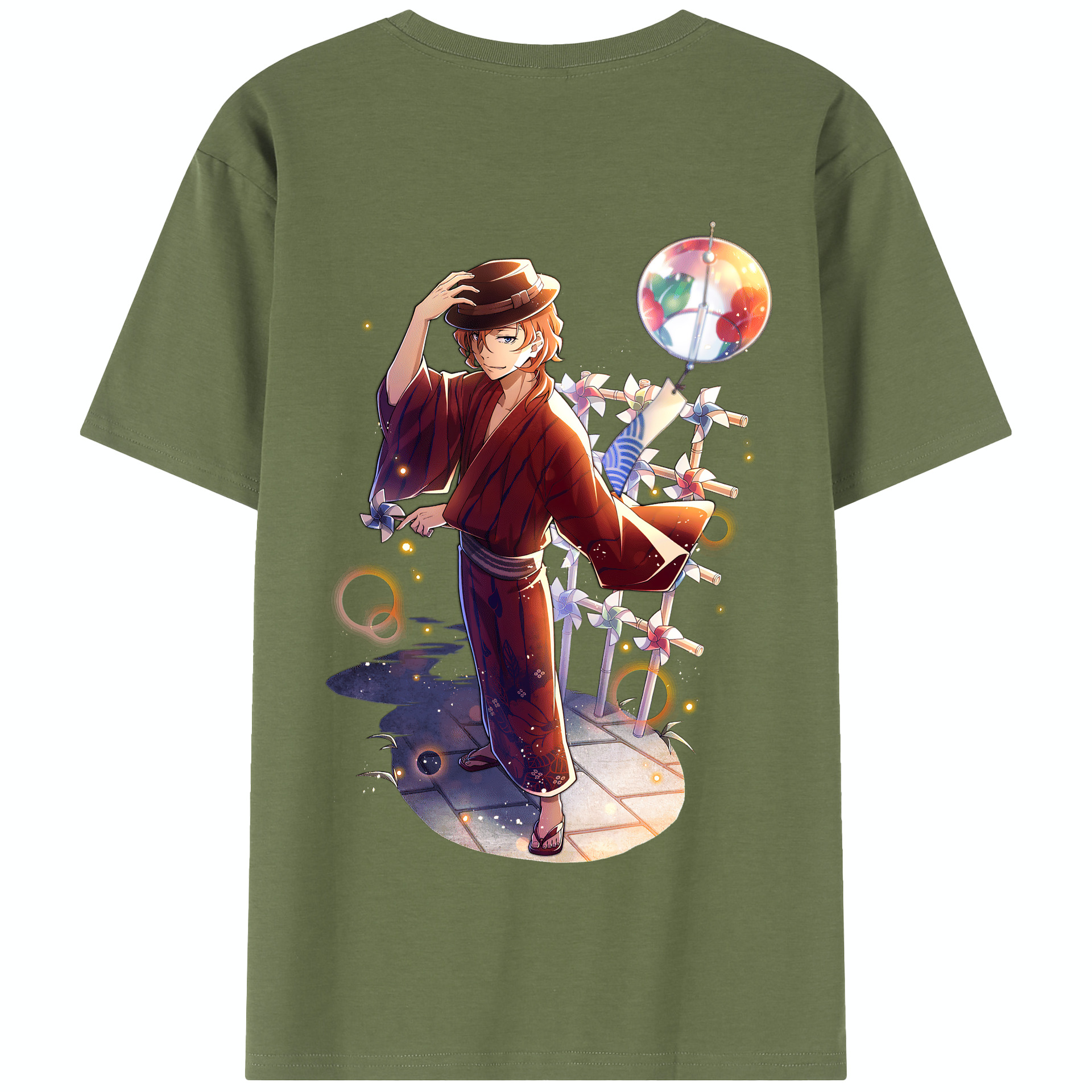 （画像用） 文豪ストレイドッグス Bungo Stray Dogs 綿100％半袖Tシャツ（背面プリント）
